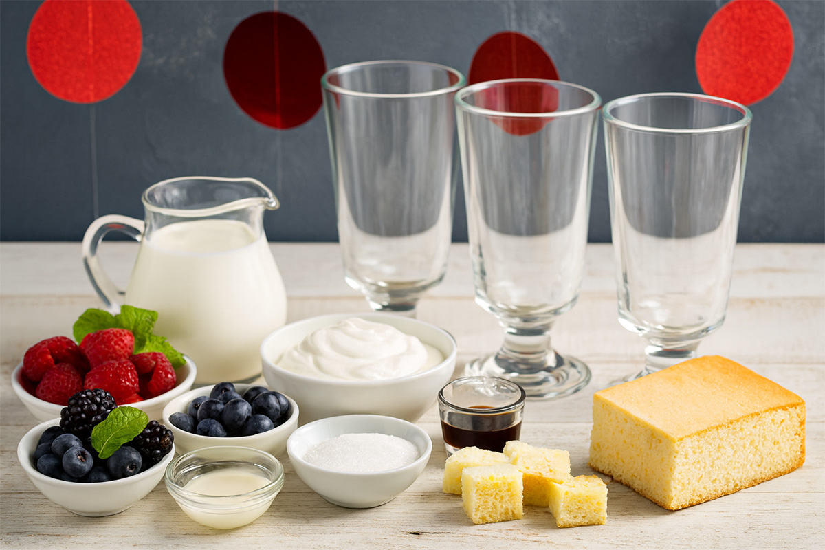 Trifle navideño de frutos rojos