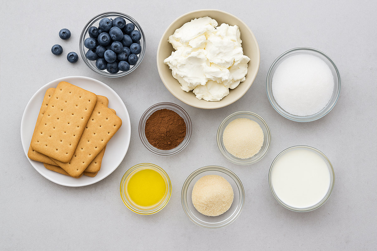 Cheesecake de arándanos sin horno