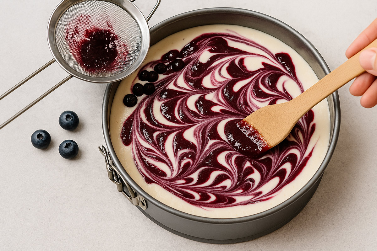 Cheesecake de arándanos sin horno