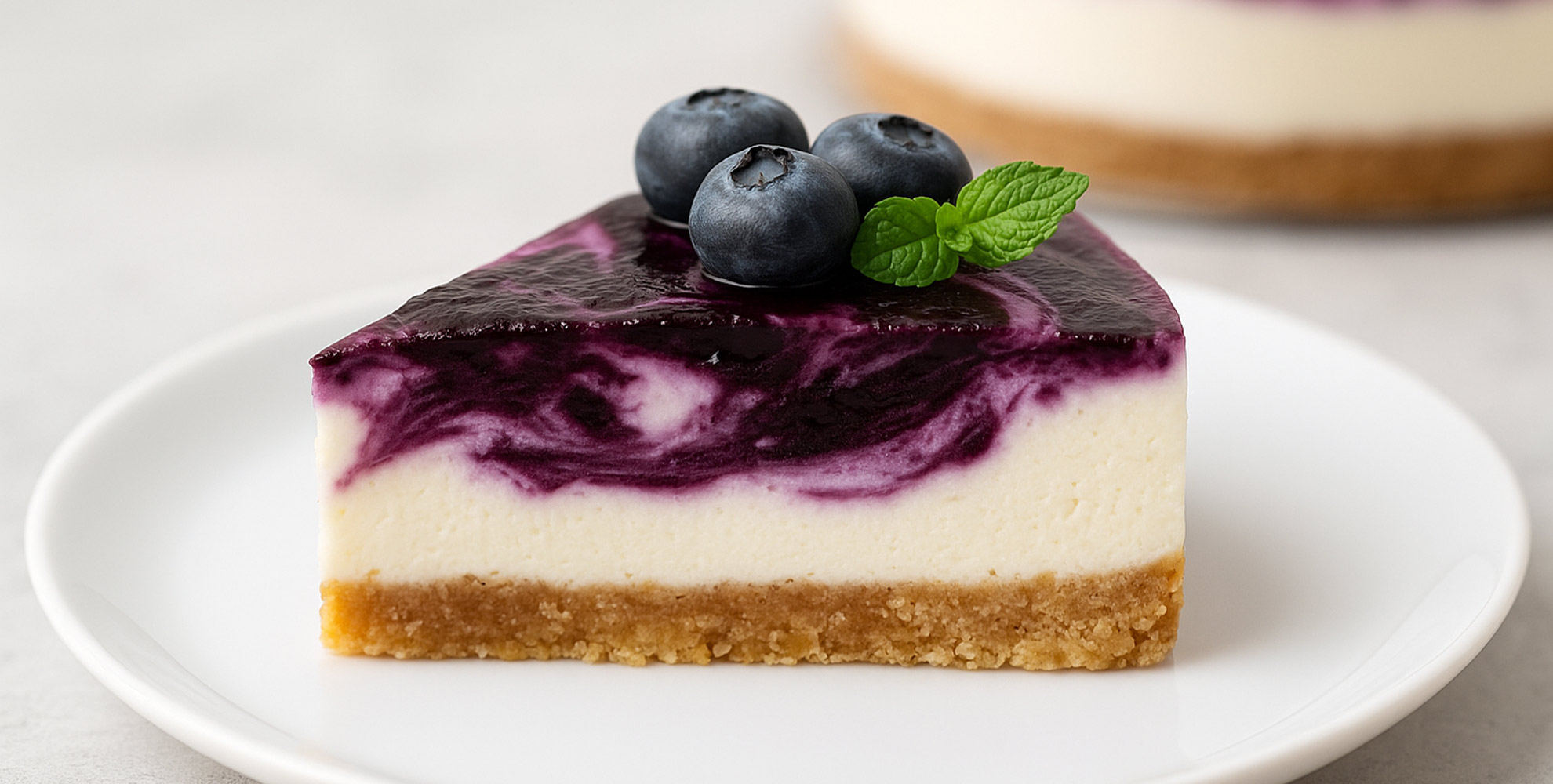 Cheesecake de arándanos sin horno
