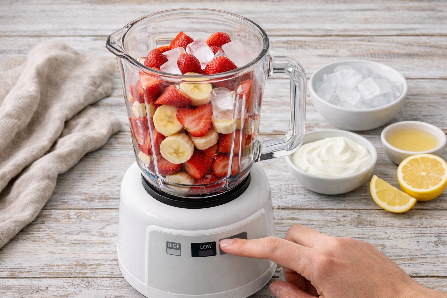 Smoothie de fresa y plátano