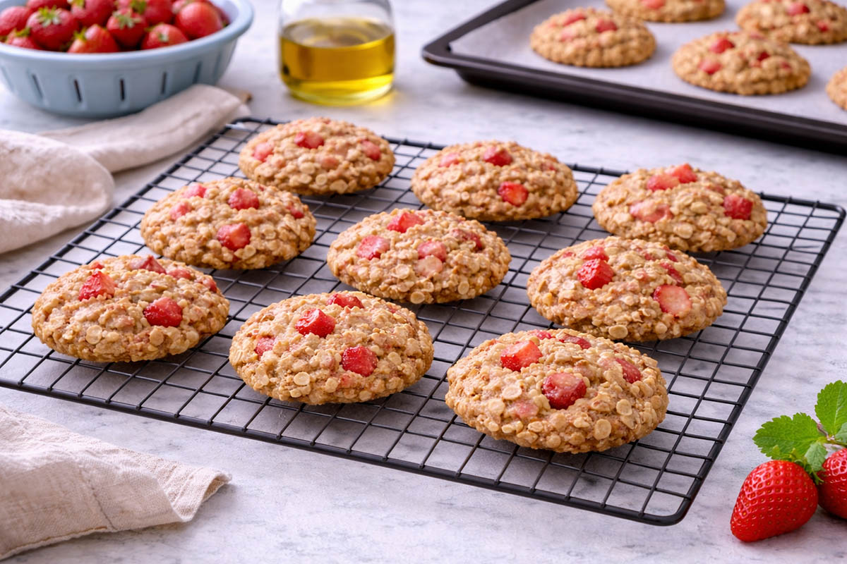 galletas avena y fresas