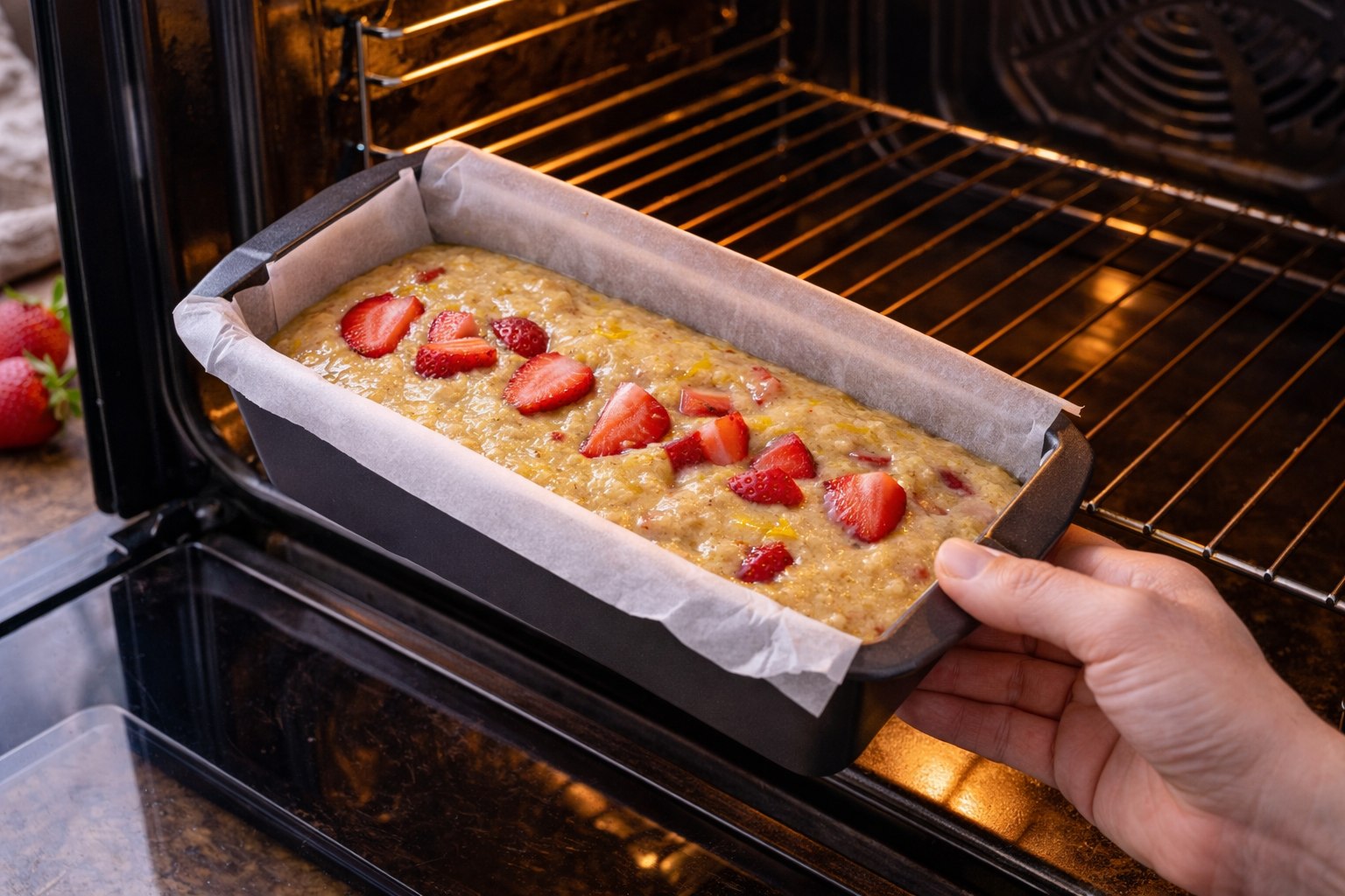 bizcocho integral de fresa y limón