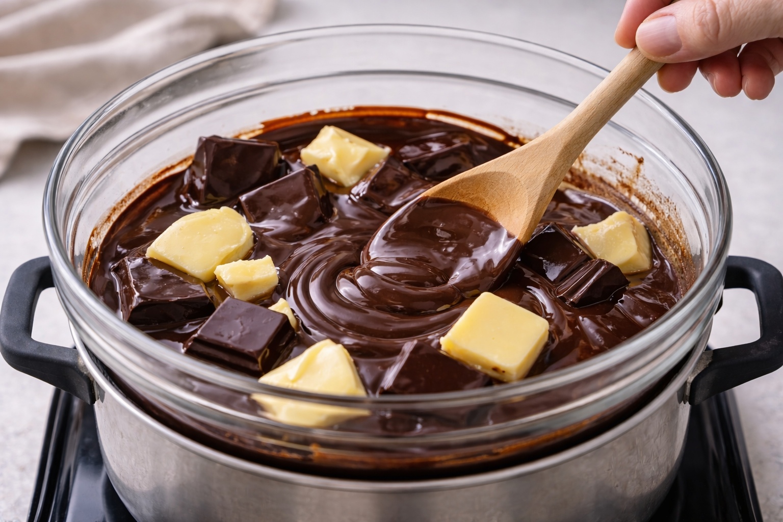 brownie de chocolate con frambuesas