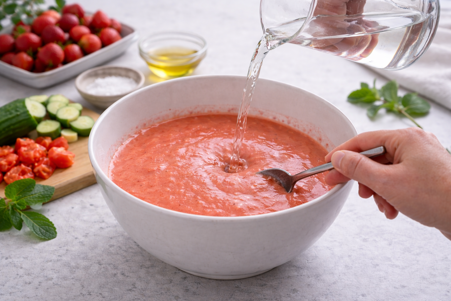 Gazpacho de fresa