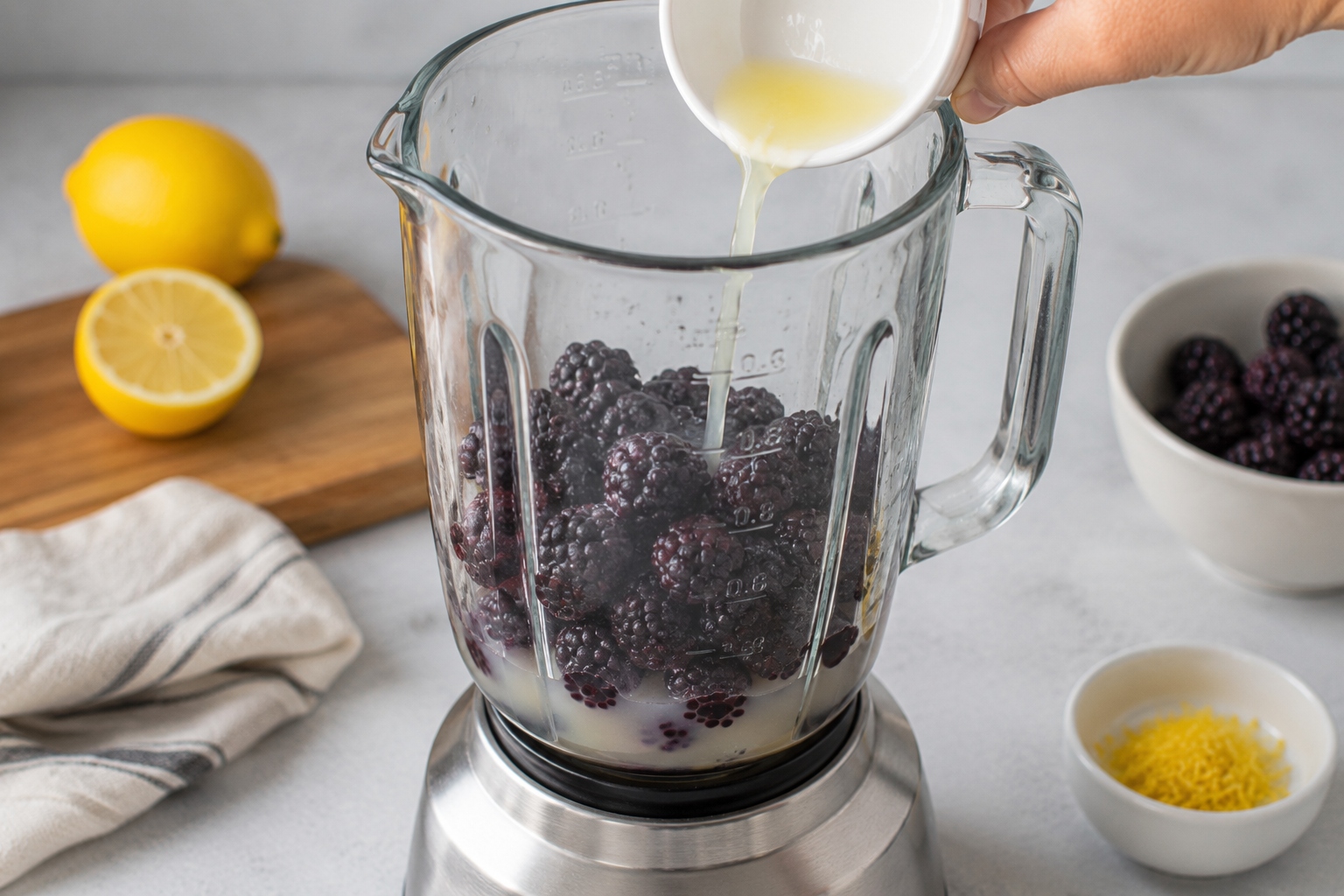 granizado de moras y limón