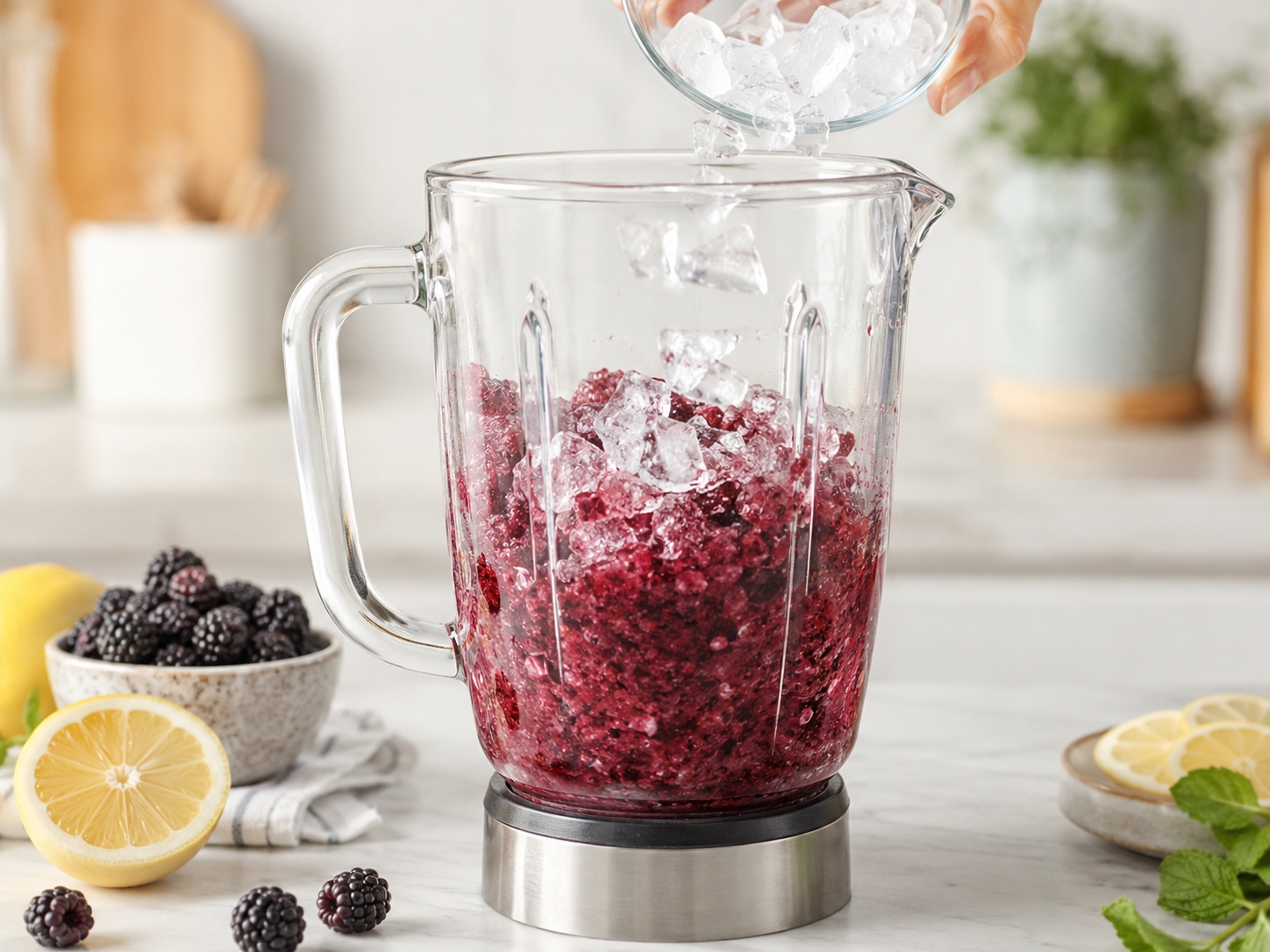 granizado de moras y limón