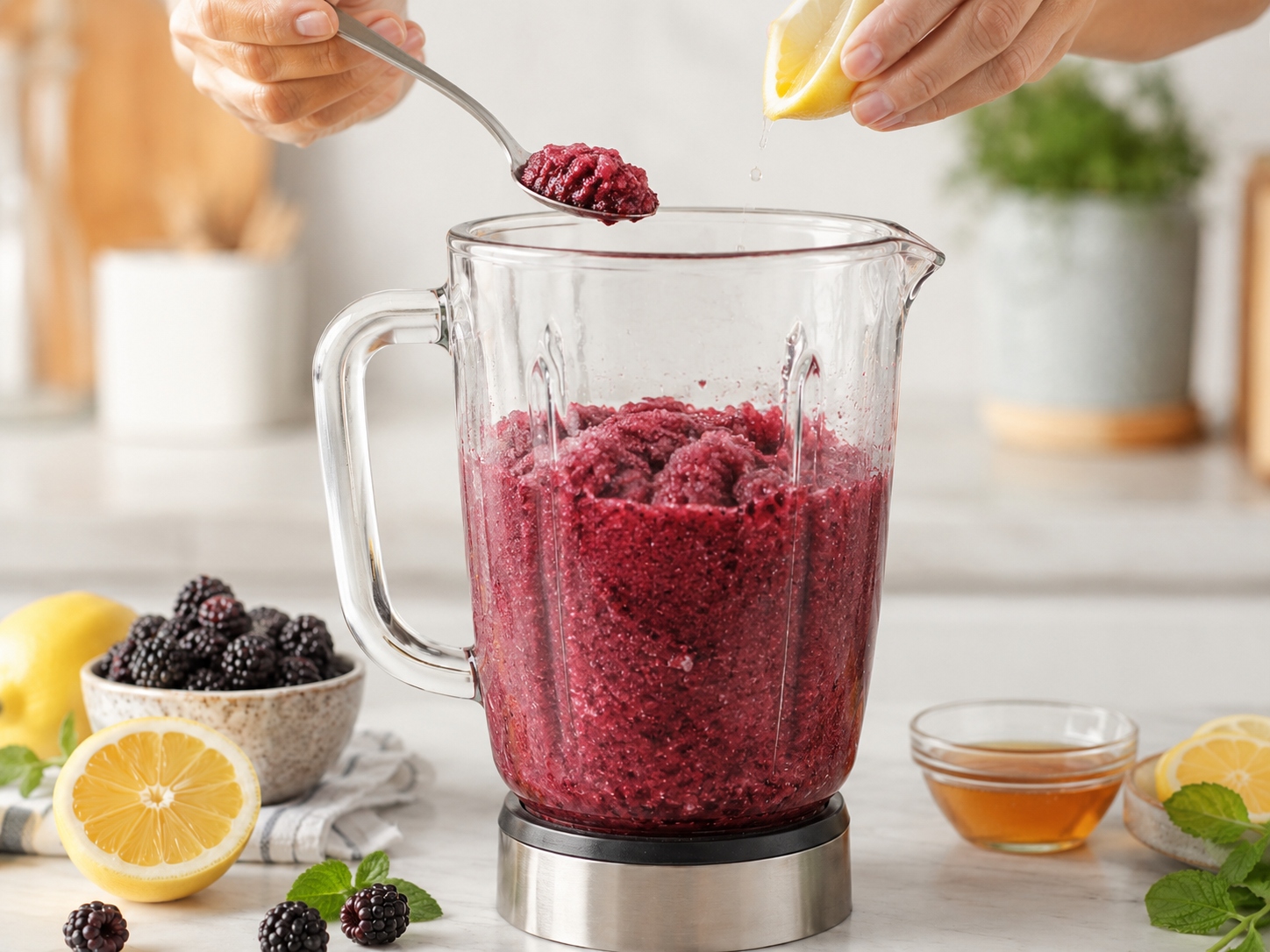 granizado de moras y limón