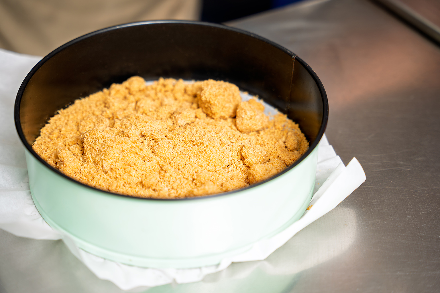 crumble de arándanos y peras
