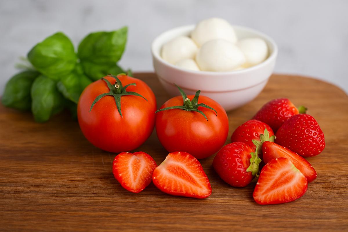 ensalada caprese fresas ingredientes