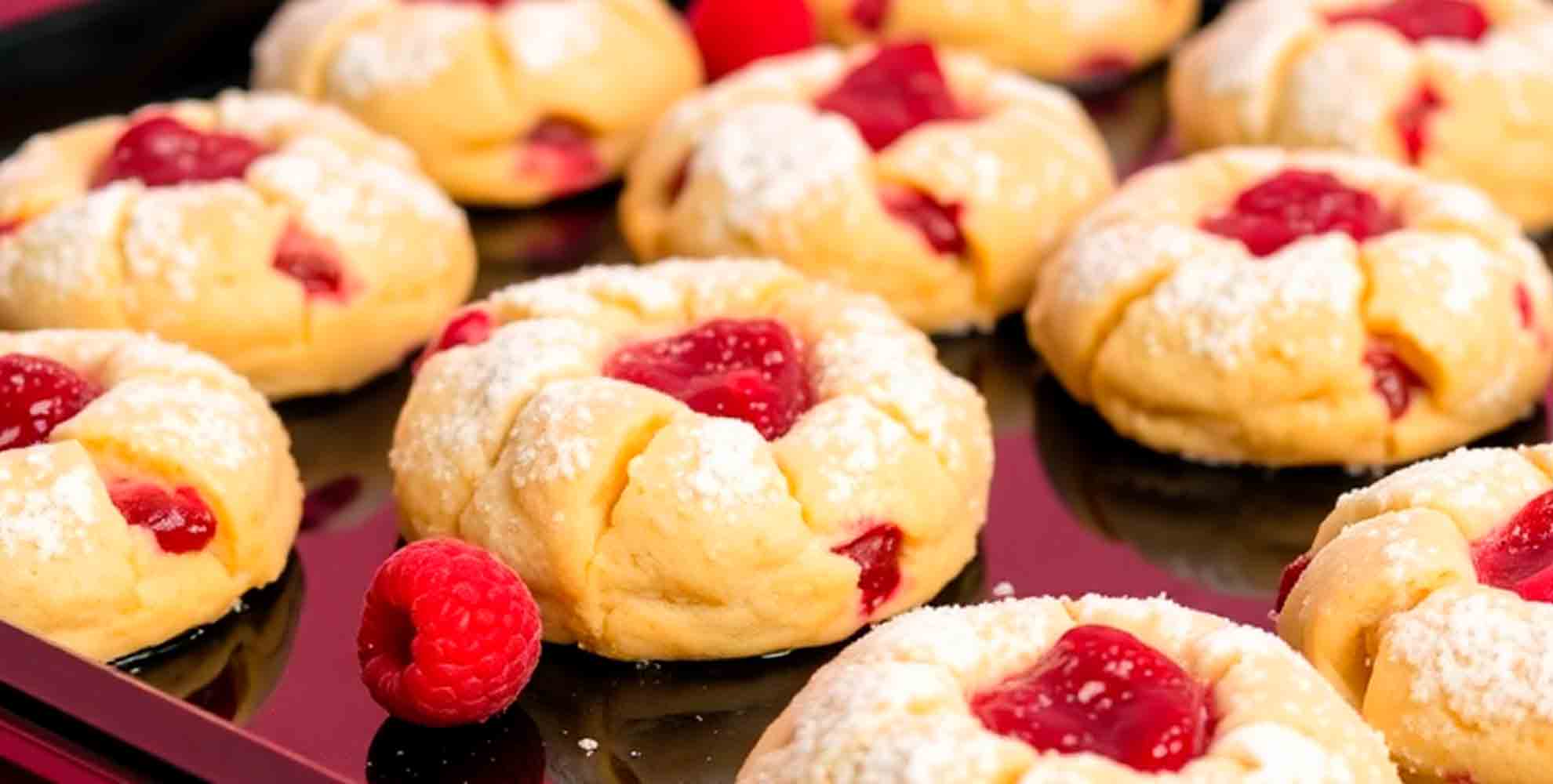 Galletas de Navidad con frambuesa