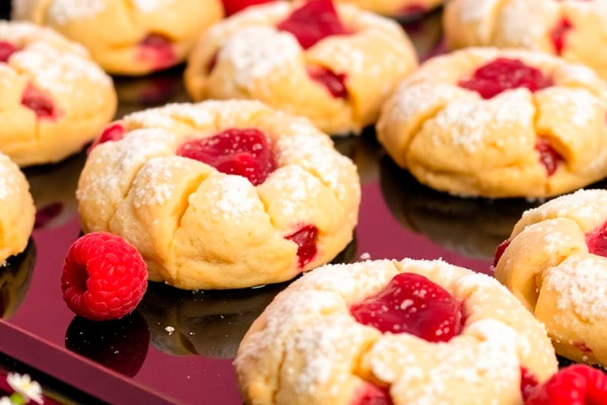 galletas de navidad con frambuesa