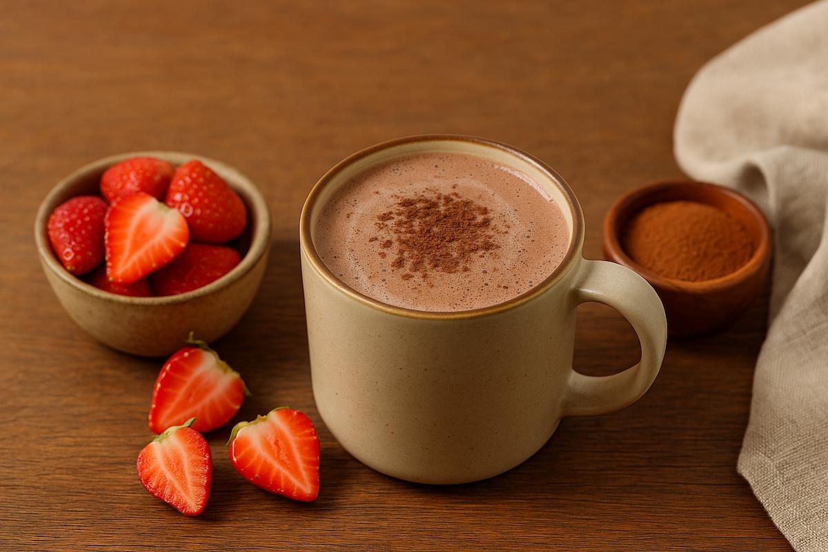 smoothie caliente de fresas portada