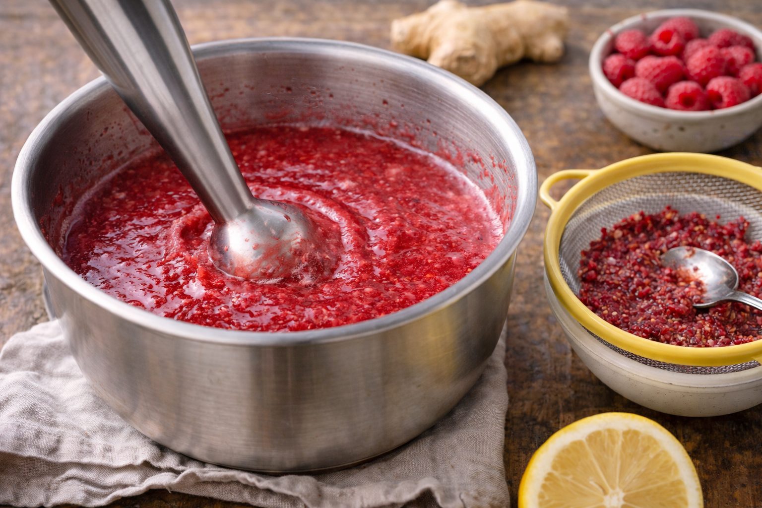 Sopa dulce de frambuesa