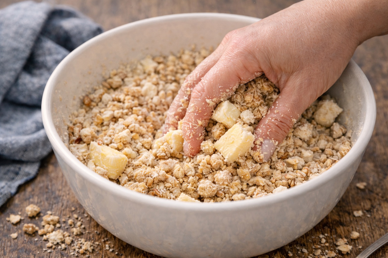 crumble de moras con almendra