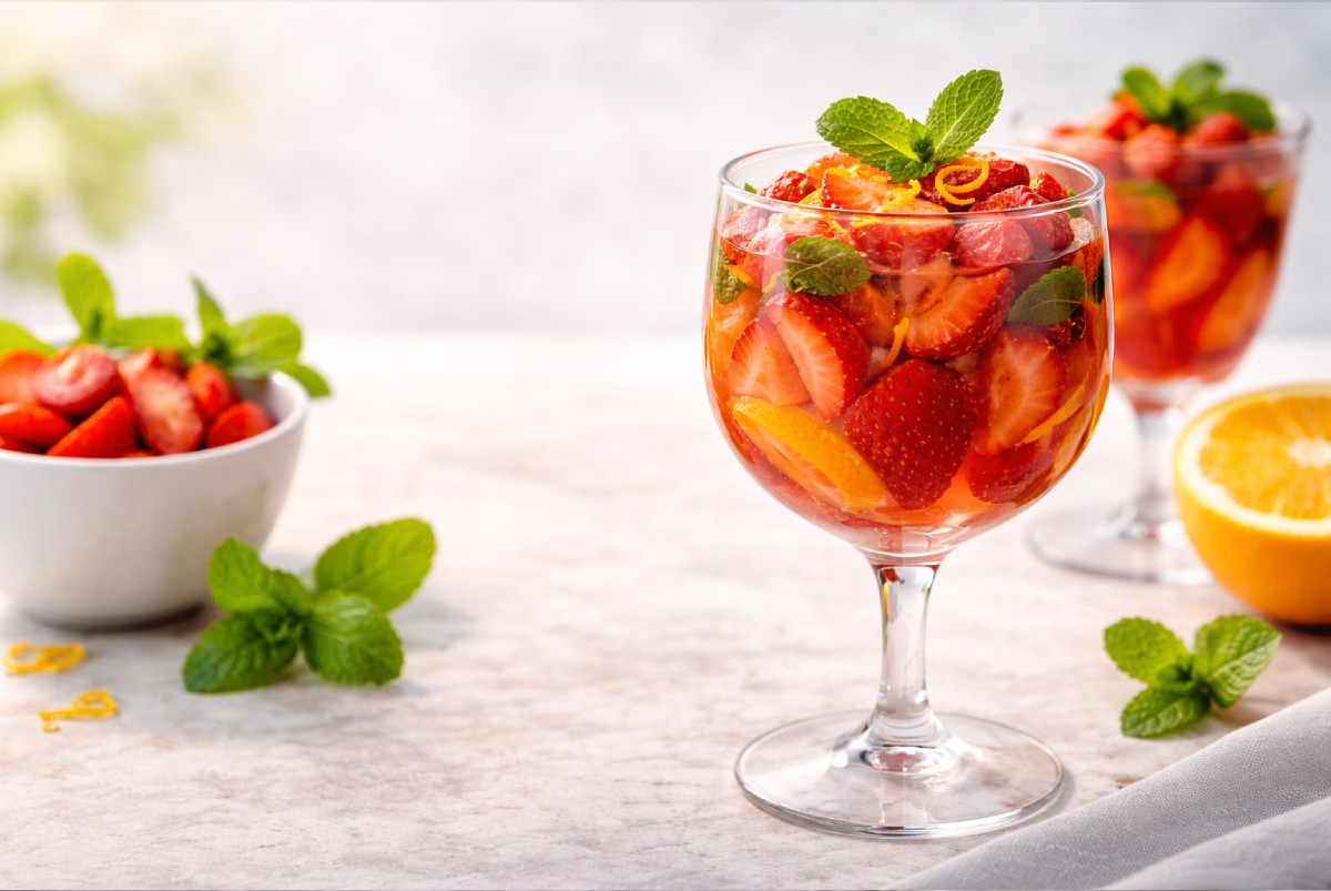 copa fresas marinadas