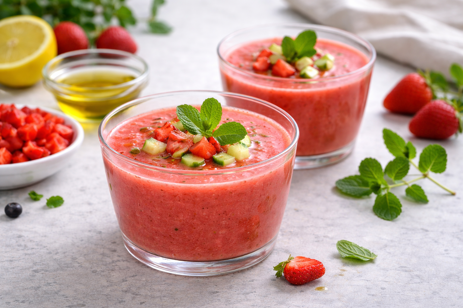 Gazpacho de fresa