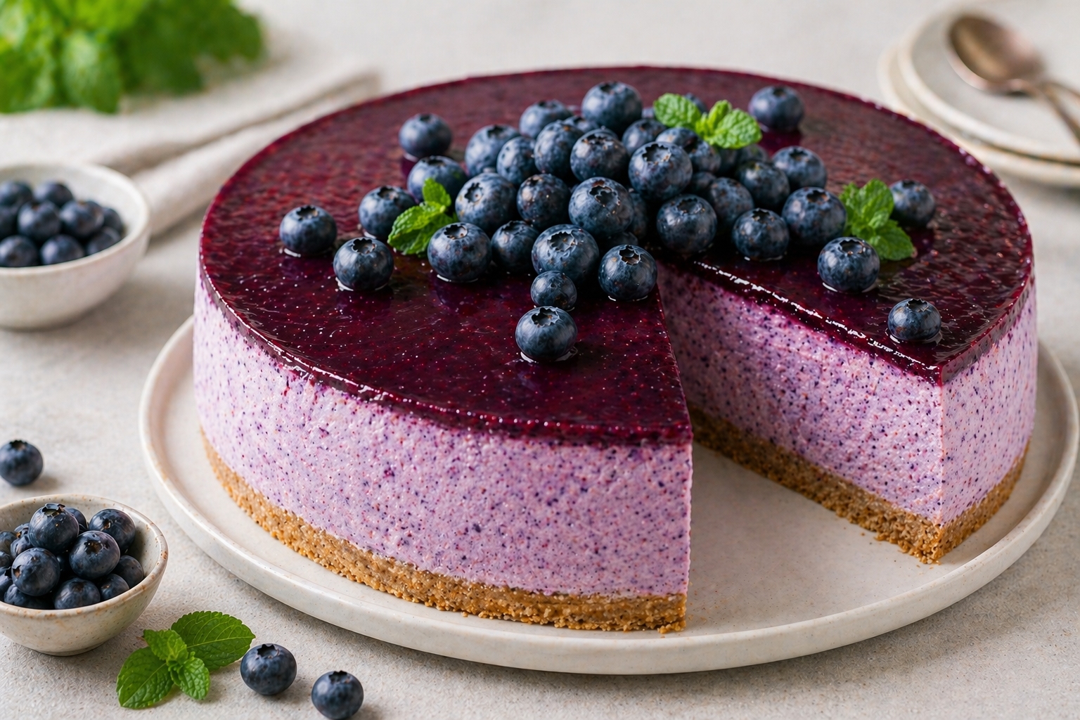 cheesecake de arándanos