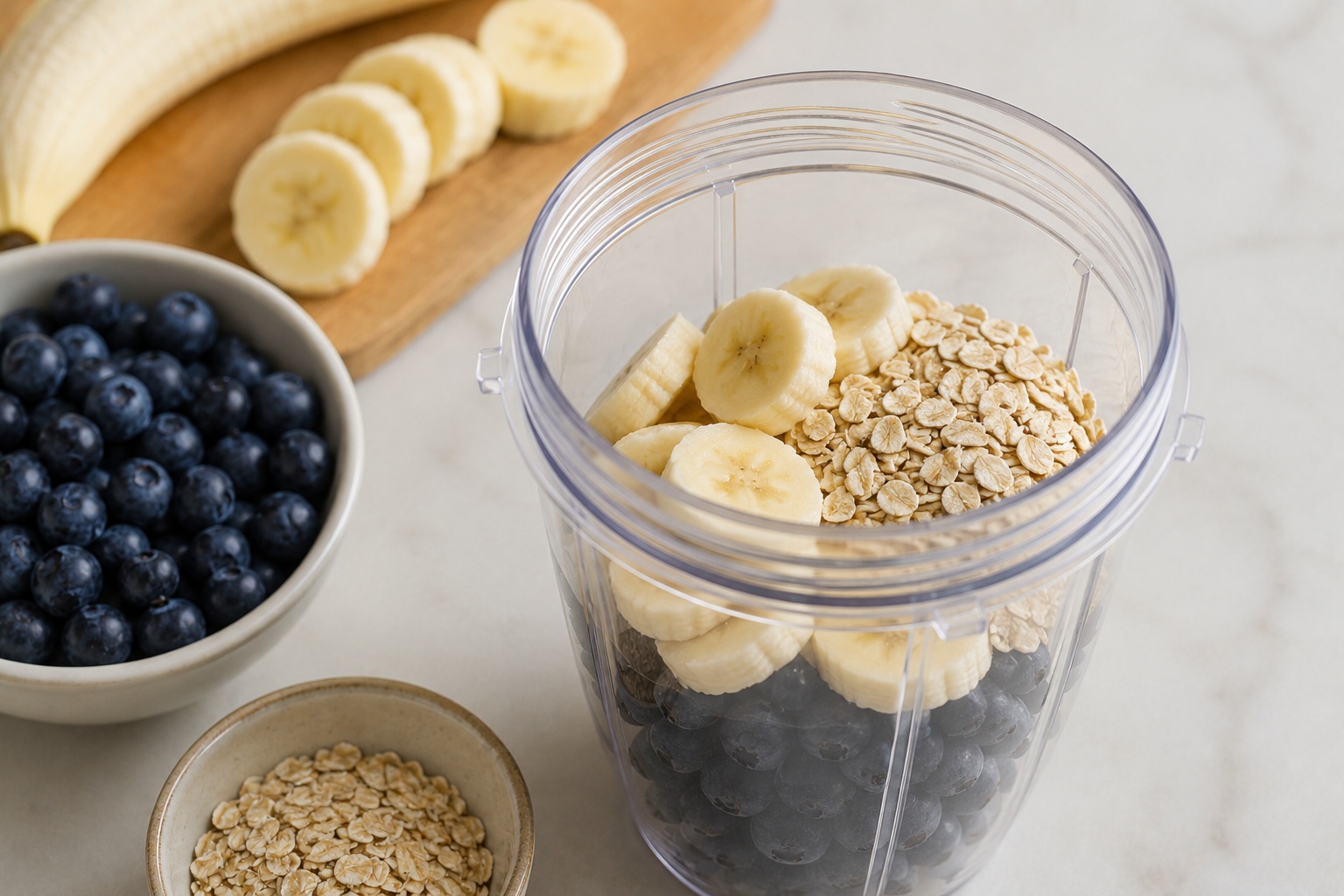 smoothie energético de arándanos