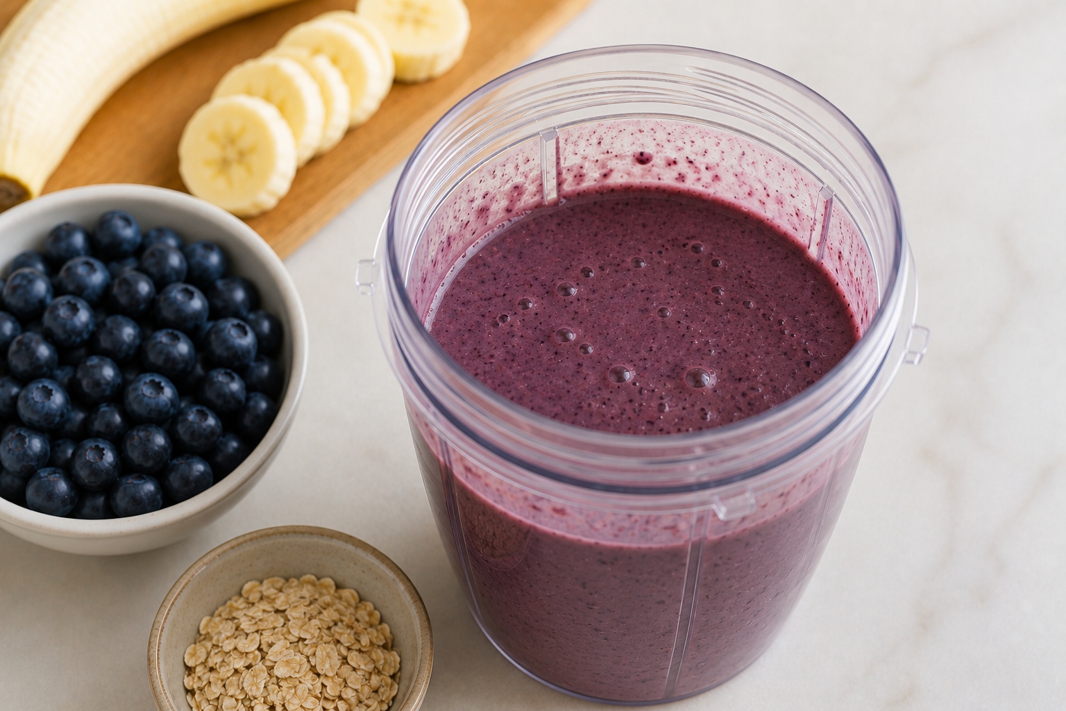 smoothie energético de arándanos