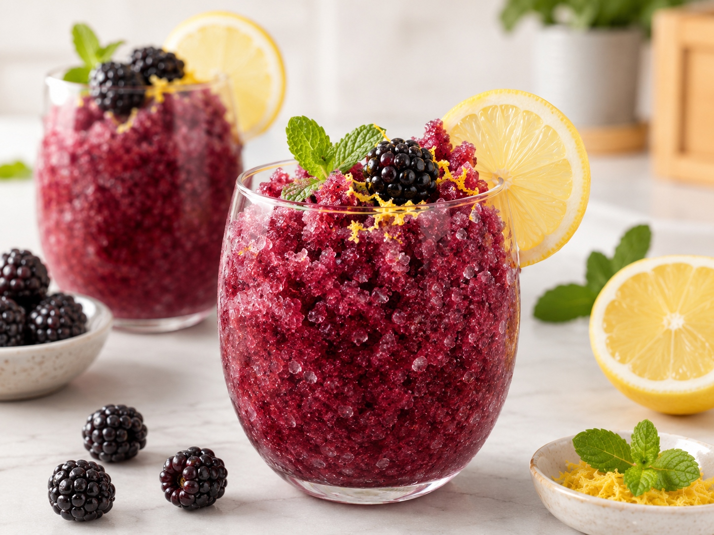 granizado de moras y limón